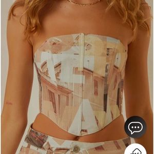 Peppermayo Exclusive Fashion Flashback Bustier - Neutral Film Graphic (US 6)